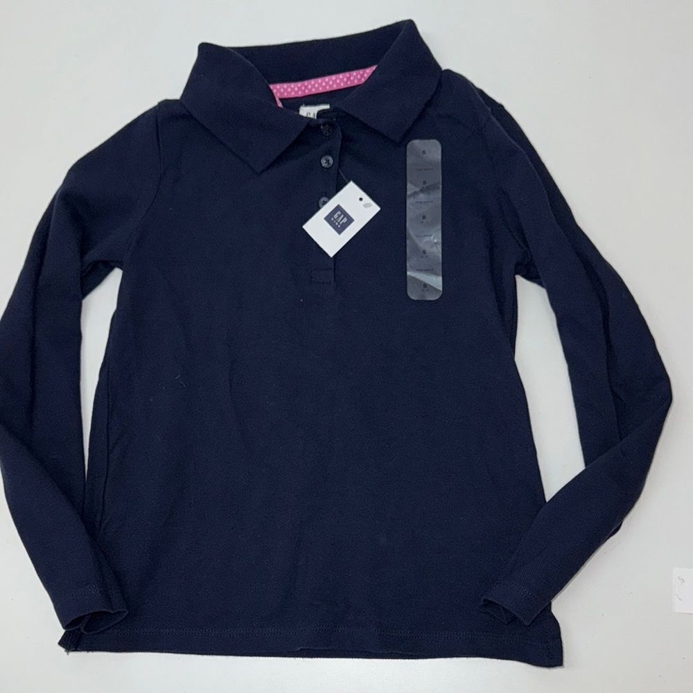 - 🔥GAP Blue Long Sleeve Tee polo girls school uniform
